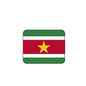 Suriname flag mousepad with green, white, red stripes and yellow center star, rounded rectangle