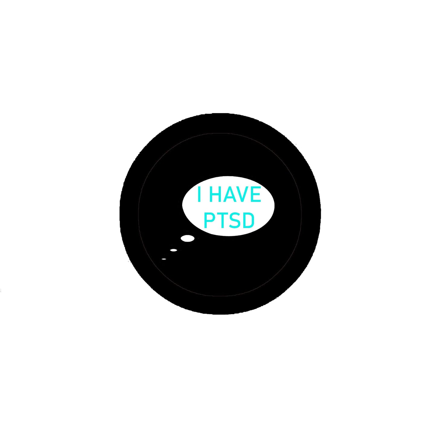 I have PTSD pinback button badge for jackets, hats 2.25-inch Default Title