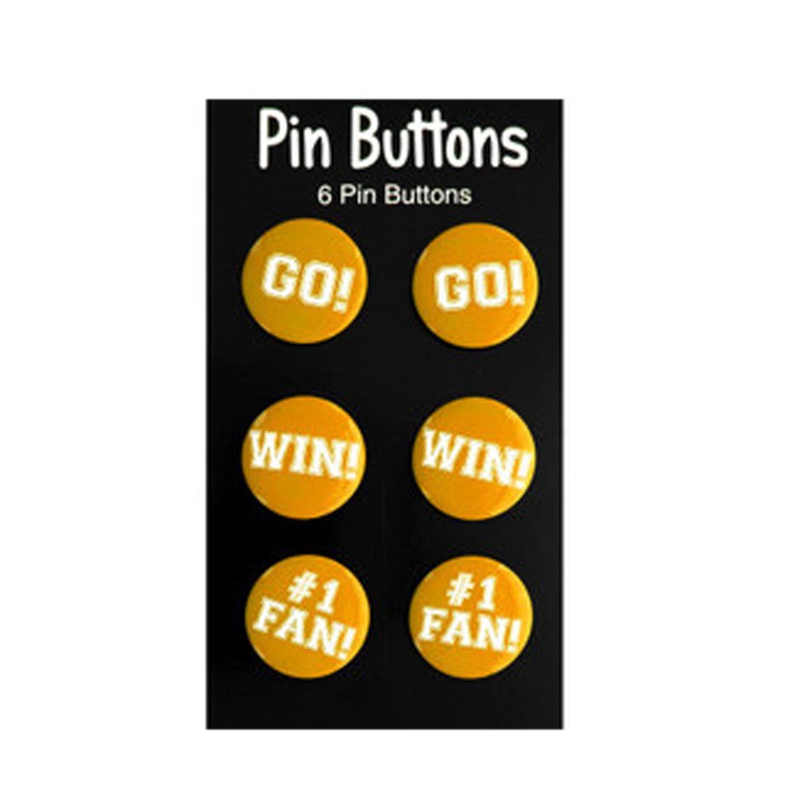 Yellow Cheer Mini Pinback Button Badge 6 Pcs One Ich