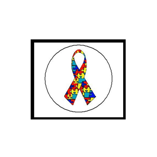 (Quantity 10) JIGSAW PUZZLE AWARENESS RIBBON Autism / Asperger Syndrome PINBACK BUTTONS 1.25-inch Pin / Badge Autistic