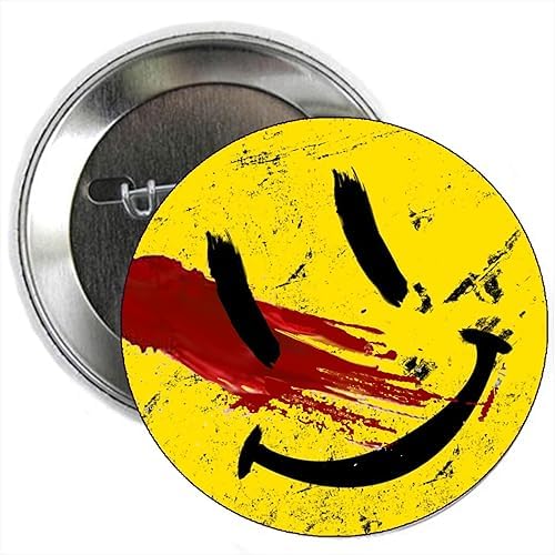 10 Pcs Emoji Watchmen The Comedian Smiley Face Badge Pinback Button Pin Pinback Brooch for Jackets, Backpacks 2.25"