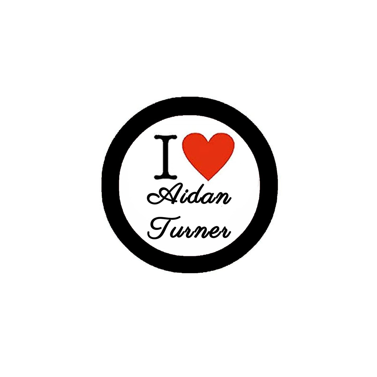 I Love Aidan Turner Badge 2.25-inch Pinback Badge Default Title
