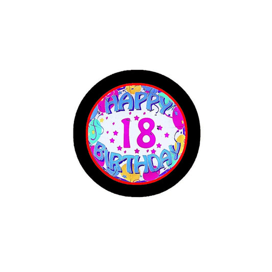 Happy 18th Birthday Pinback 2.25-inch Button Badge Pin Default Title