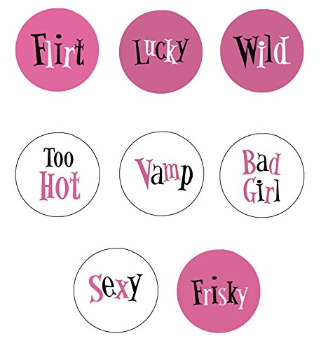 Bachelorette Party Button 8 Pcs Set Pinback Button Badge 1.25"