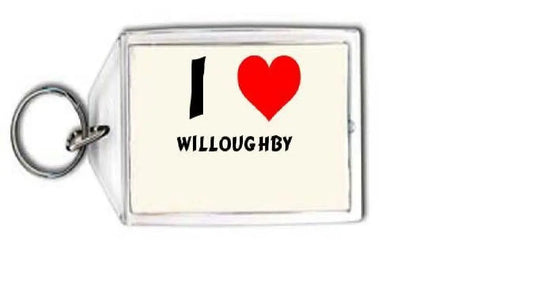 I love Willoughby personalized keychain (first name surname nickname) Default Title