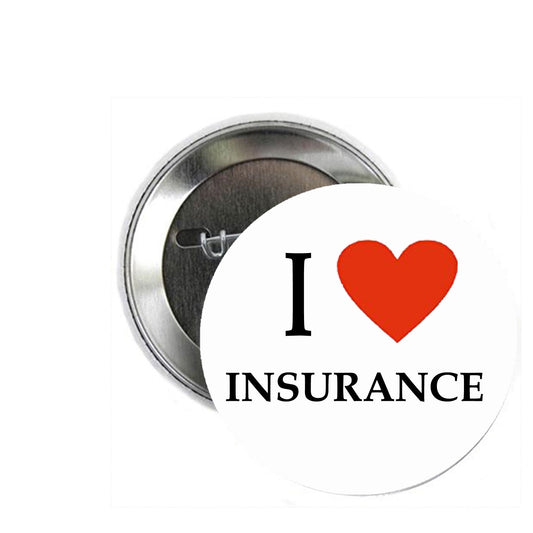 10 Pcs I Love Insurance Pinback Button Pin 2.25" Jobs Professions Security
