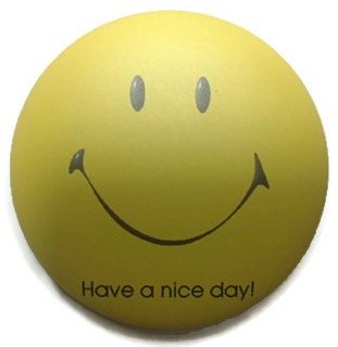 Chic Funny Smile Emoticon Pin Badge Button 1.75 Inches #5