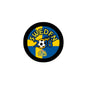 2.25-inch Sweden 2018 football pinback button with soccer ball and crown crest