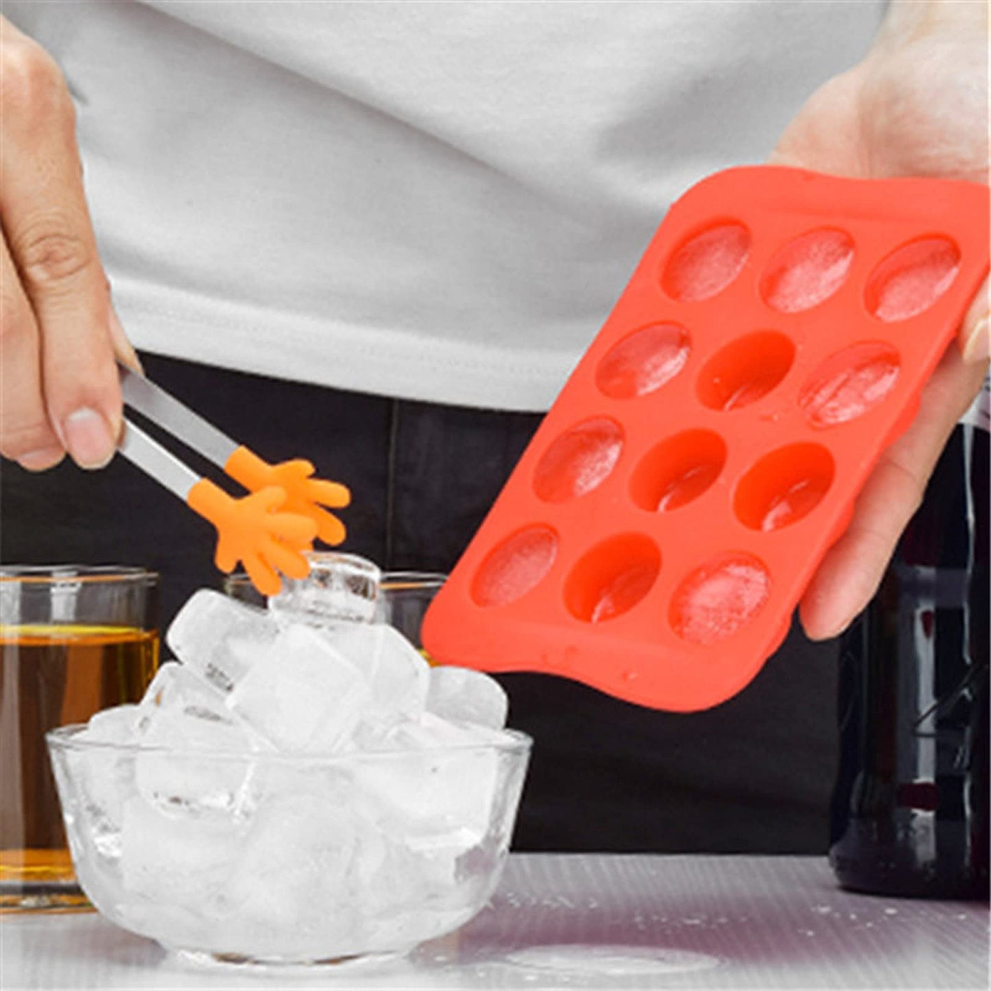 Yetier 12 Grid Silicone Ice Cream Chocolate Mold Tray Star/Heart/Round/Square Ice Cube Cake Mold DIY Tool