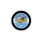 Argentina 2018 soccer pinback with round blue center and black border