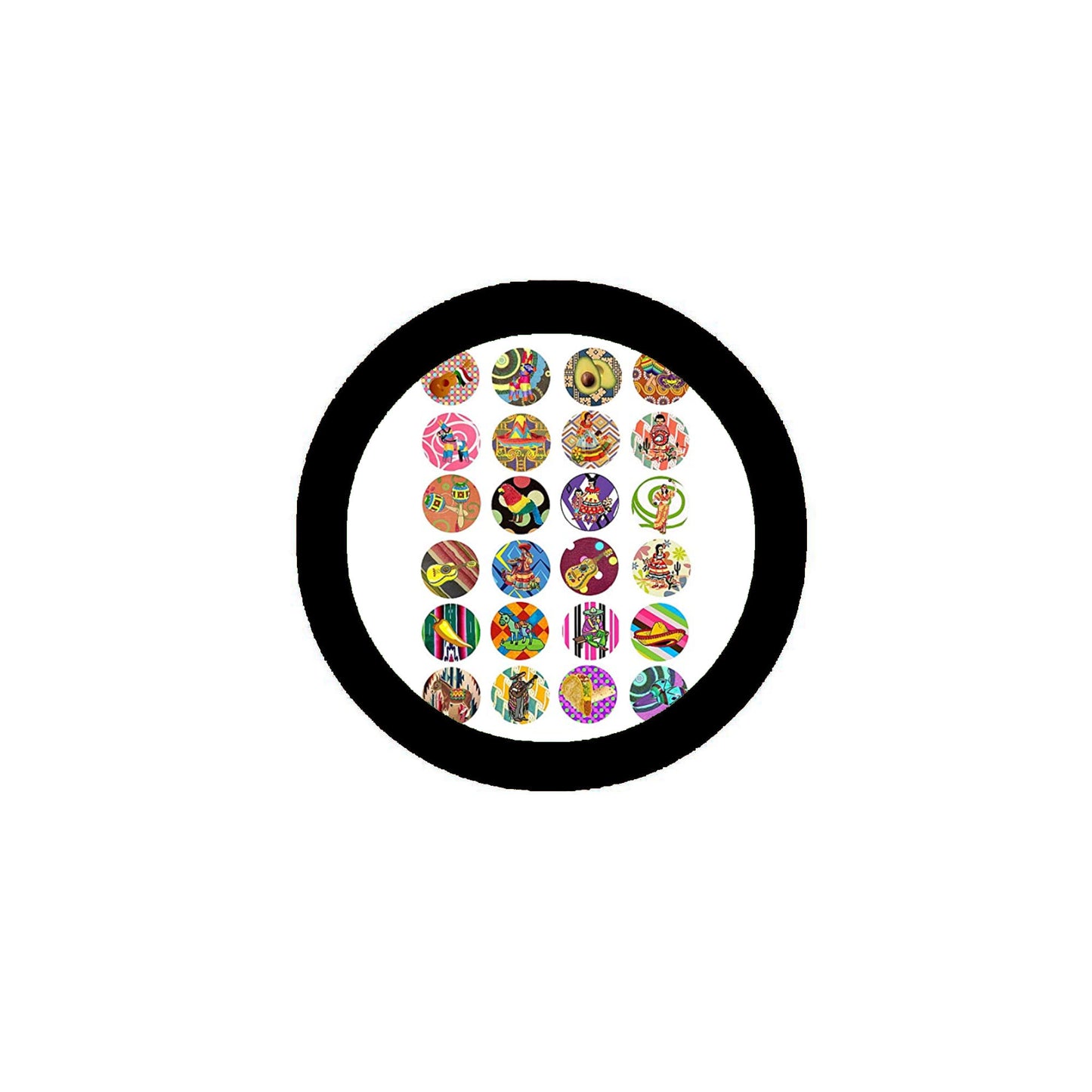24 Pcs Set 5 de Mayo Mexican Pinback 1.25-inch