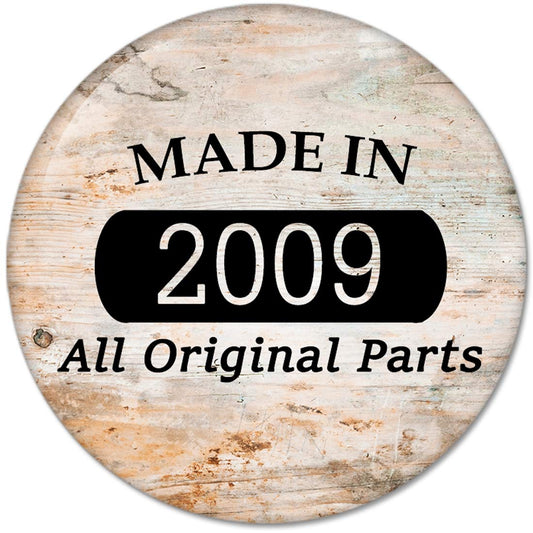 10th Birthday Gifts Made IN 2009 All Original Parts Pinback Button Badges (58mm), NEW