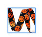 Halloween lanyard with black and orange jack-o’-lantern pumpkin print