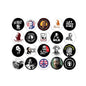 Assorted MLK tribute pinback buttons, round designs with Martin Luther King Jr themes (100 pcs)
