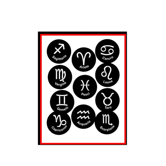 12 Pcs Zodiac Symbols 2.25" Fridge Magnets Decoration