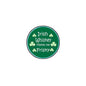 2.25-inch St. Patrick's button, green with 'Irish Whiskey Makes me Frisky' and shamrocks