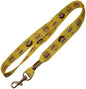 Nick Jr. yellow cartoon character lanyard key chain with metal clasp and split ring