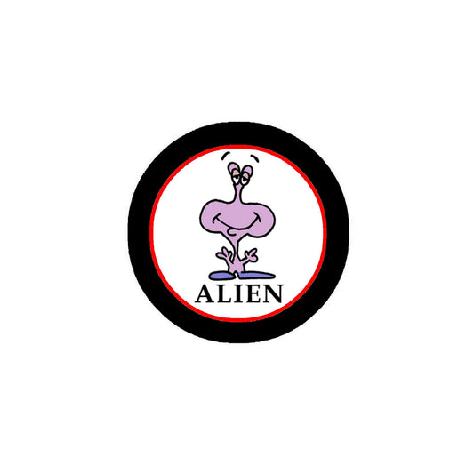 Alien Purple Pinback Button Pin 1.25"