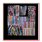 Set of 50 assorted cartoon lanyards with colorful car, sports, flag, and music prints