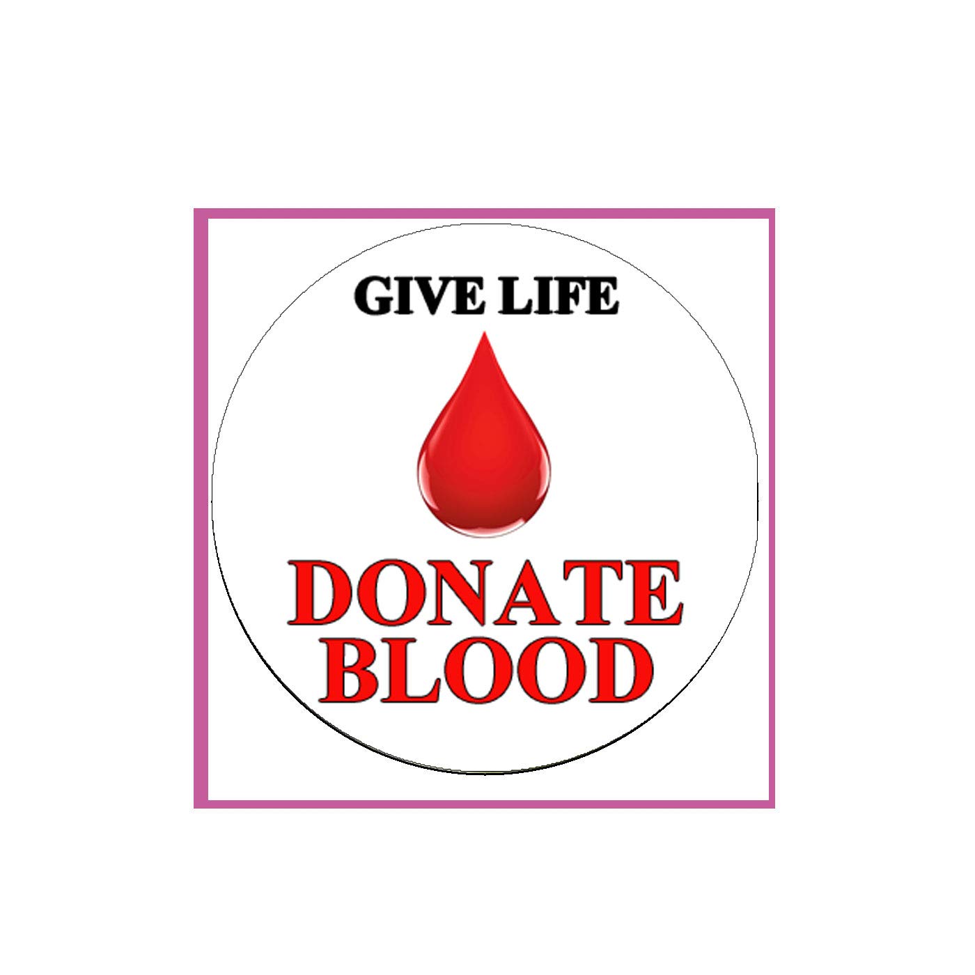 10 Pcs Give Life Donate Blood Pinback Badge 2.25"