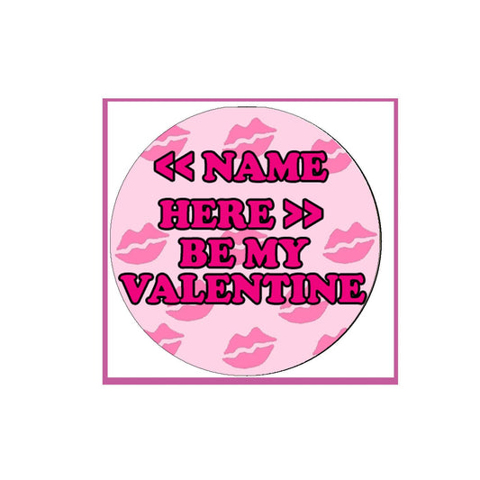 PEE WEE HERMAN - BE MY VALENTINE Pinback Button 1.25-inch Pin / Badge LOVE Valentine's Day