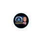 Circular Trump Inauguration pinback button with portrait and TRUMP INAUGURATION text