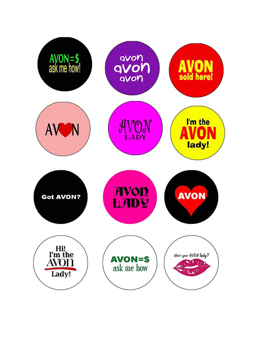 AVON Lady Representative 1.25" Pinback for Jackets, Backpacks, etc. What is your mood today?