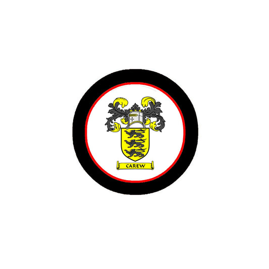 Carew Family Crest 3-inch Coat of Arms Fridge Round Magnet Default Title