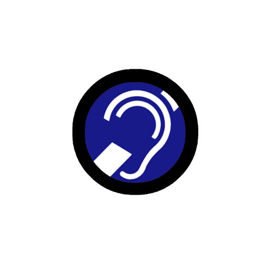 International Symbols for Deafness 2.25-inch Pinback or Jackets, Backpacks, etc.