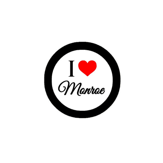 I Love Monroe Pinback 2.25-inch Button Pin Brooch Default Title