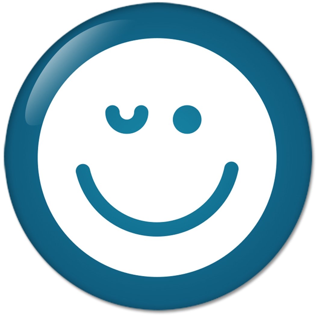 Face Emoticon Icon no.1 : Pinback Buttons 1.25 Inch (32mm)