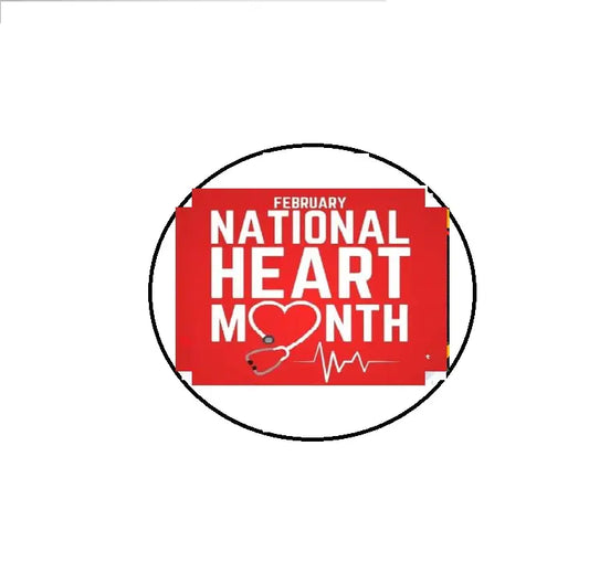 National Heart Month Pinback Button Pin Pinback Brooch 2.25-inch Default Title
