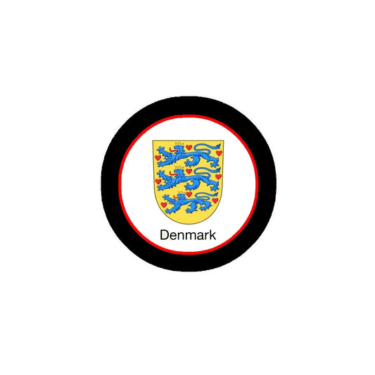 Denmark 3-inch Coat of Arms of Medieval Europe Pinback Pin Back Button Badge Default Title