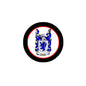 Eyton family crest coat of arms circular magnet with blue shield and red border