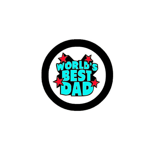 World's Best Dad 2.25" Pinback for Jackets, Backpacks, etc.
