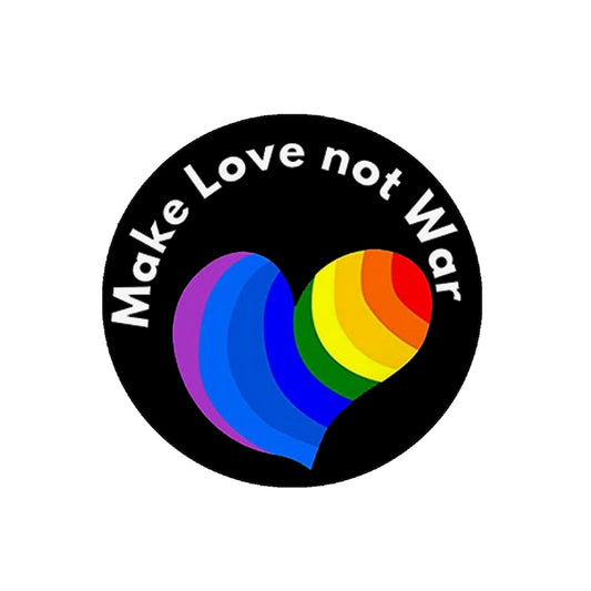 5 Pcs LGBT Make Love not War Pinback Button Pin (1.25") Pinback for Jackets, Backpacks, small mini