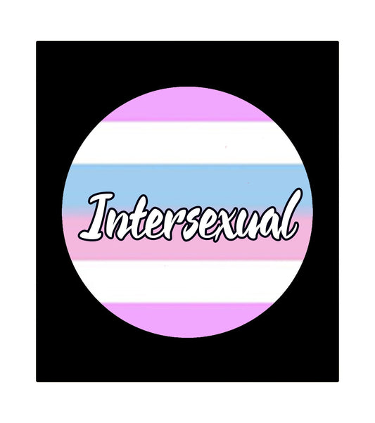 Intersexual Flag Pride Fridge Magnet 3-inch Round Diameter Default Title