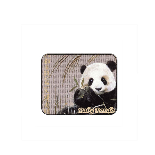 Baby Panda Computer Mouse Pad 9.7" x 8.5" ~ Clock