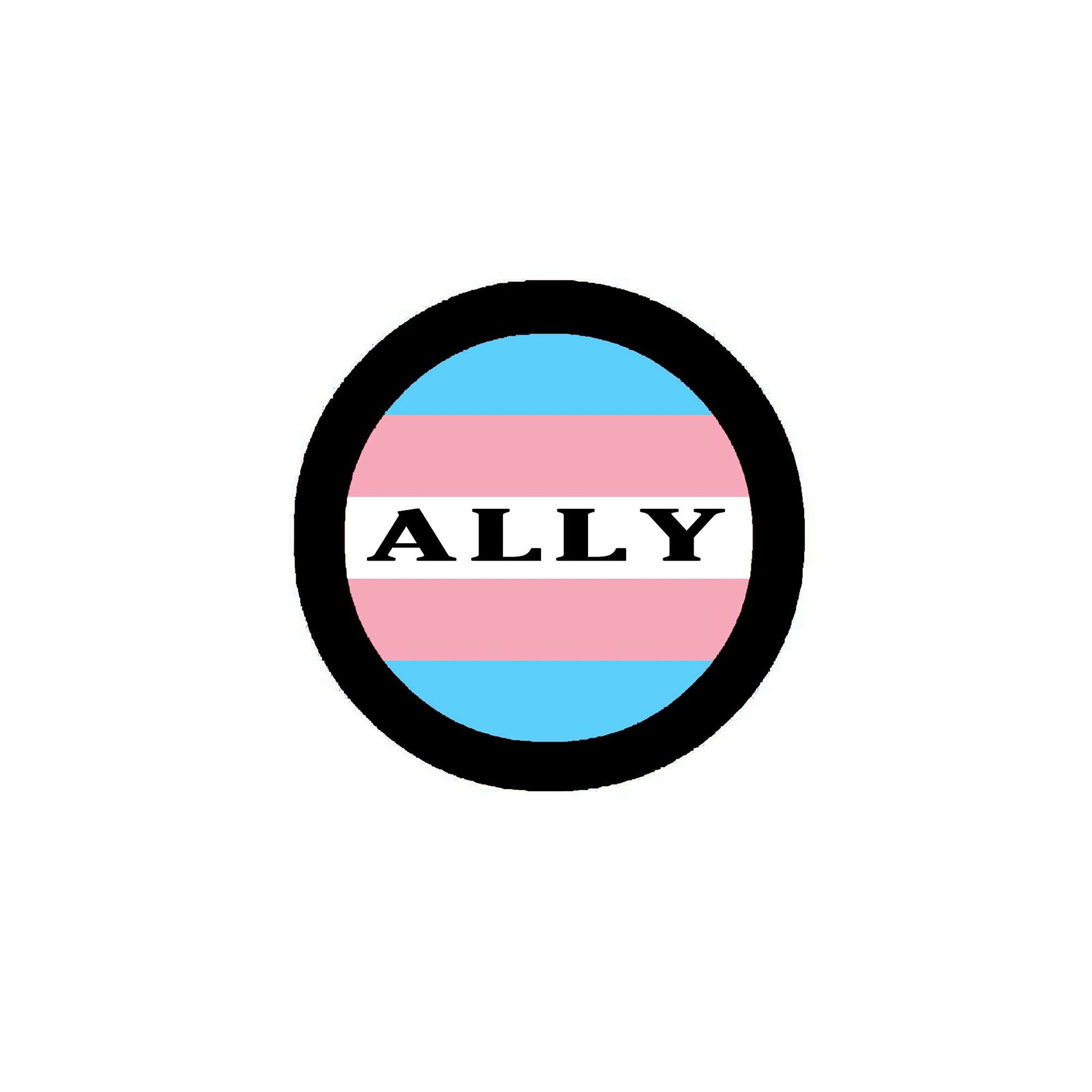 Transgender Ally Flag Badge Pinback 2.25-inch Default Title
