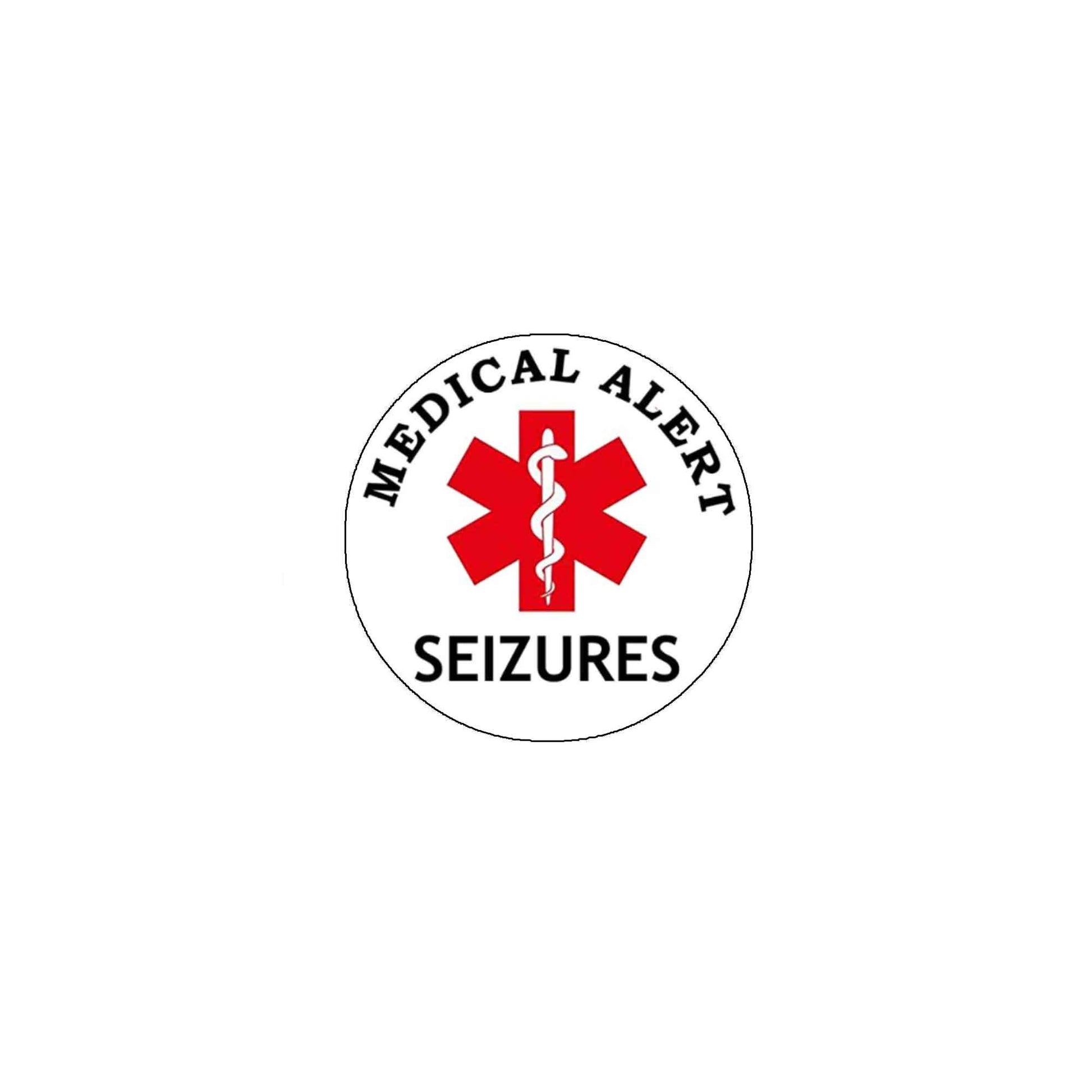 Seizures Medical Alert Pin 2.25-inch Pinback Default Title