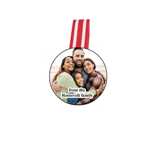 1 Pc. Personalized Christmas Ornament 2 Sides Printing (email us Your Picture) 2021 Holidays ~ 2.25"