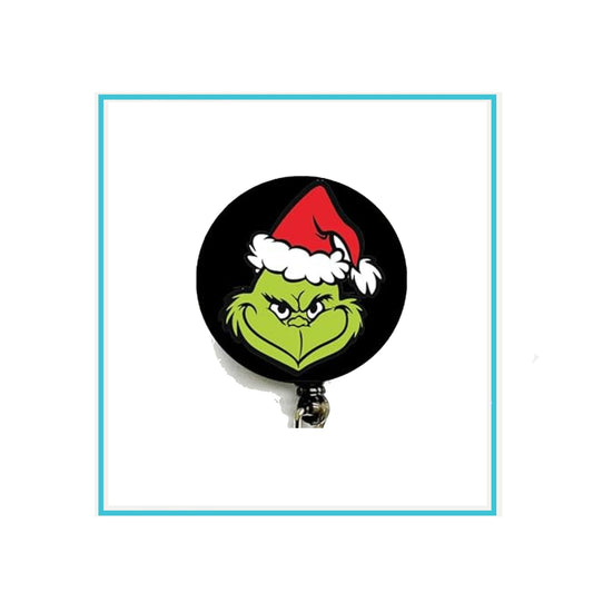 Anti Christmas Symbol Badge Reels Cute Felt Retractable Badge Reels Themed Badge Holders Gift for Nurses Doctors ID Badges Name Cards Lanyards Holidays 1.45"