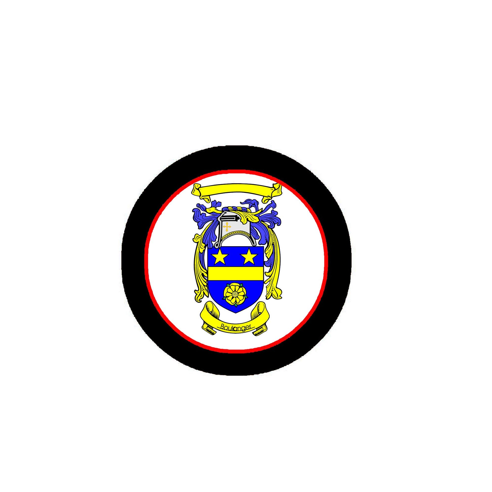 Boulange Family Crest 3-inch Coat of Arms Fridge Round Magnet Default Title