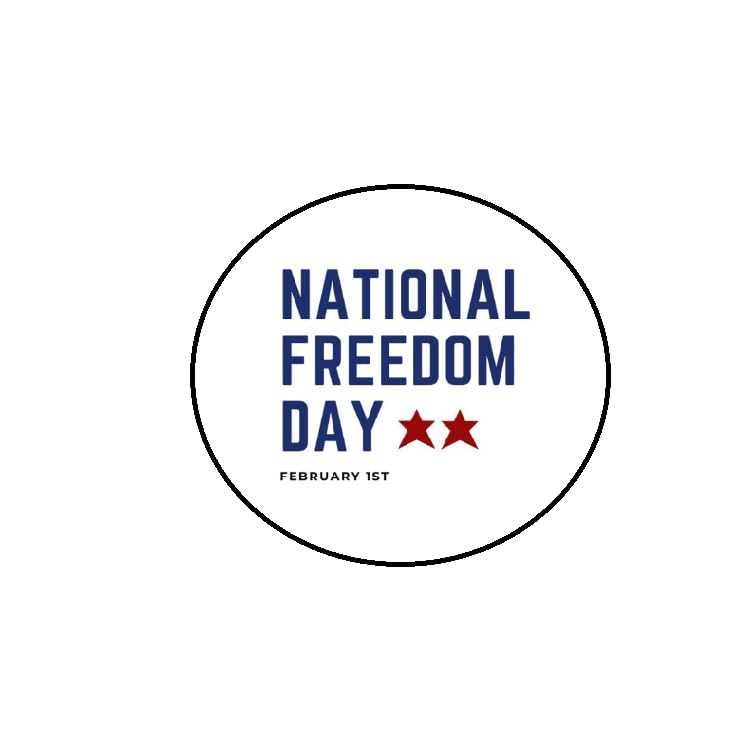 National Freedom Day Pinback Button Pin Pinback Brooch 2.25-inch Default Title