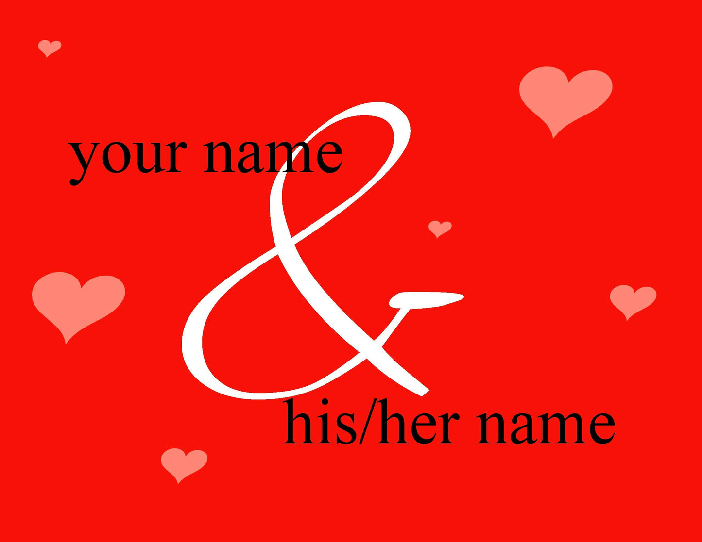 Customized Your Name His Her Name Computer Mouse Pad 9.7" x 8.5"