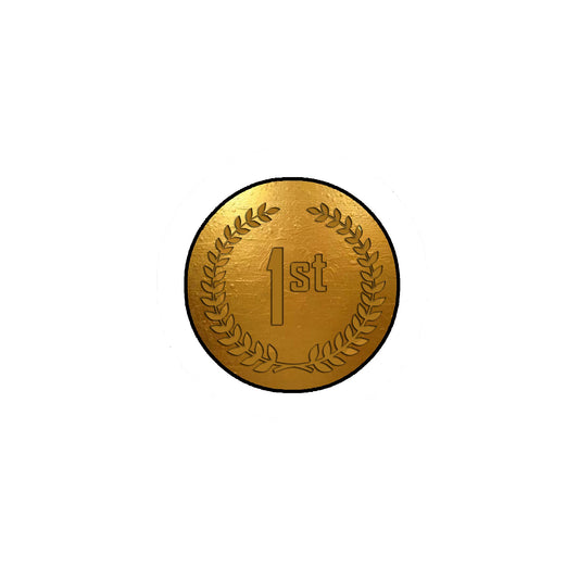 1st Place 2.25" Pinback for Jackets, Backpacks, etc. Badge School Contest Competition