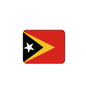 Timor East flag mousepad, square red with black and yellow triangle star design