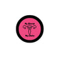 Round pinback button with pink uterus graphic and 'My Uterus My Choice' text