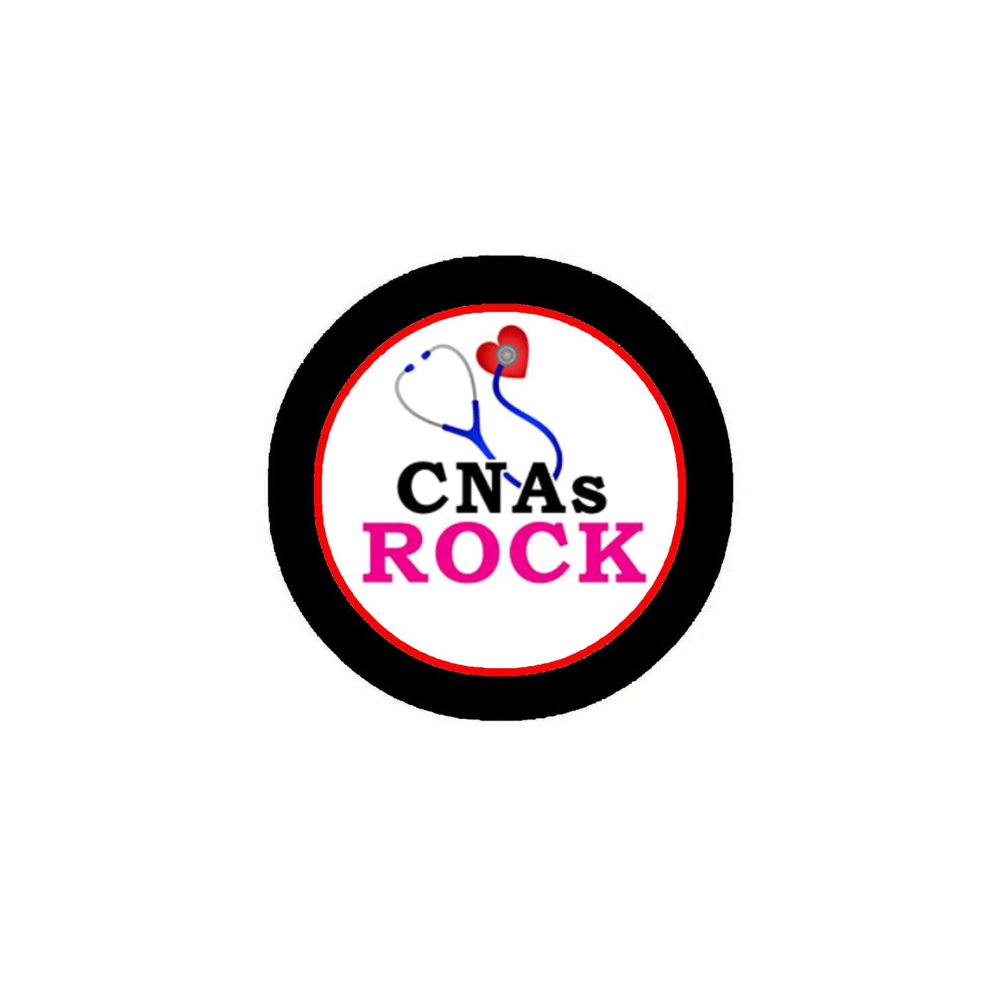 CNAs Rock 12 Pcs Pinback 1.25" for Jackets, Backpacks, etc.