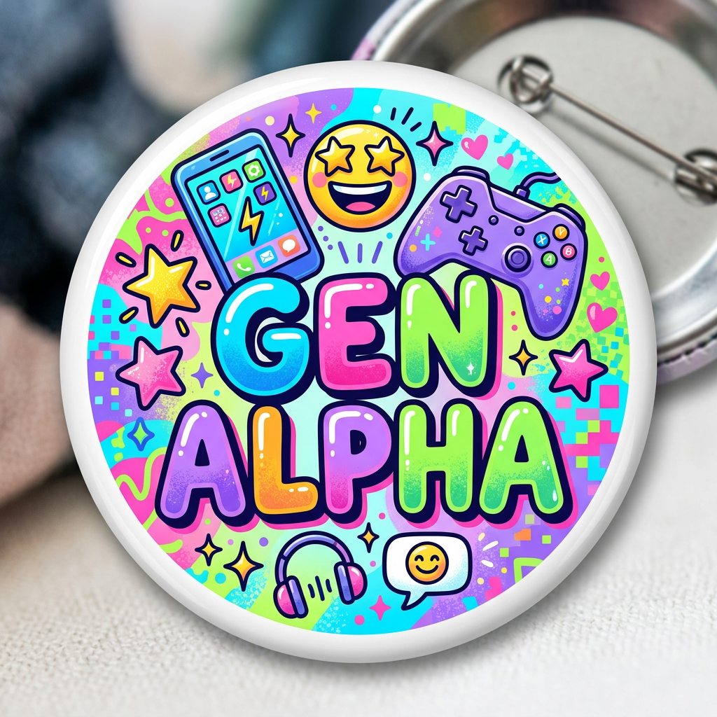 6-7 Generation Alpha Mem Pin Button 2.25-inch